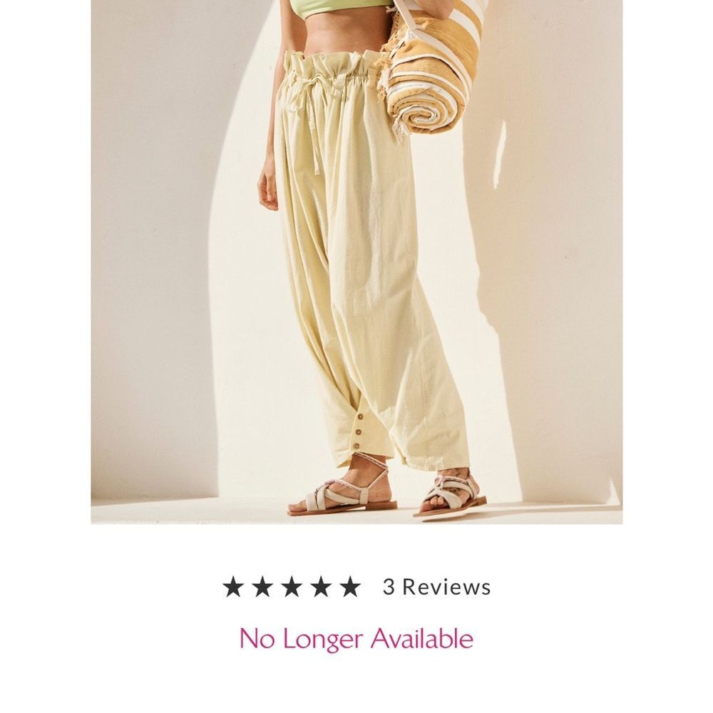 NWT Free People Bring the Beach Pants-BLACK SMALL